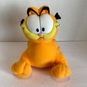Garfield Orange Black Cat Plush Stuffed Animal Vintage Sitting 10" Play By Play